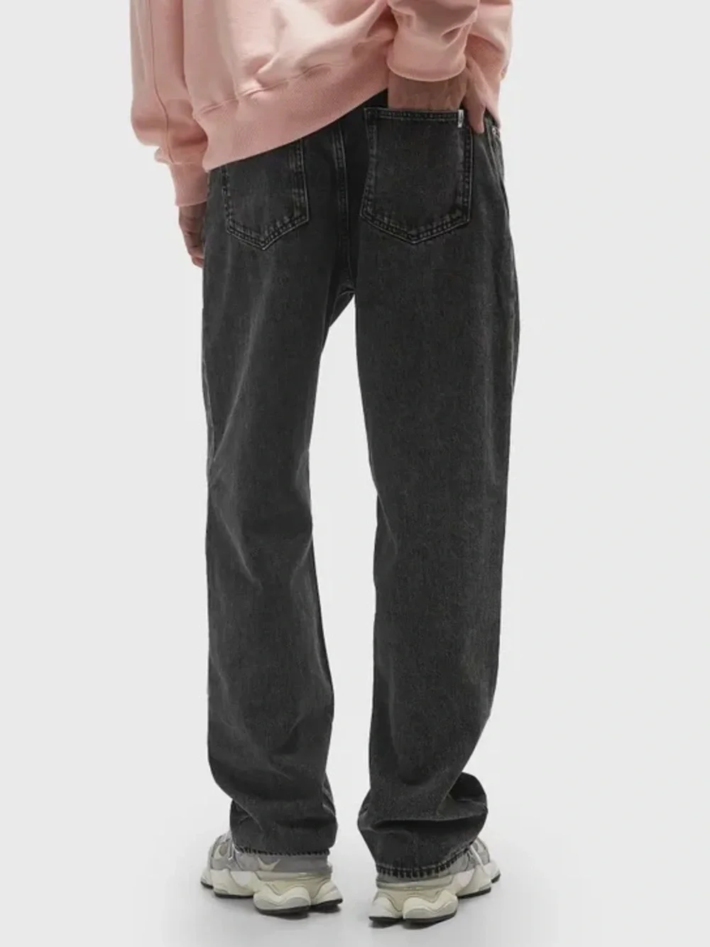 Edwin Men’s Matrix Pant Jeans Denim Straight Fit Loose Mid-Rise Cut Edgy Black